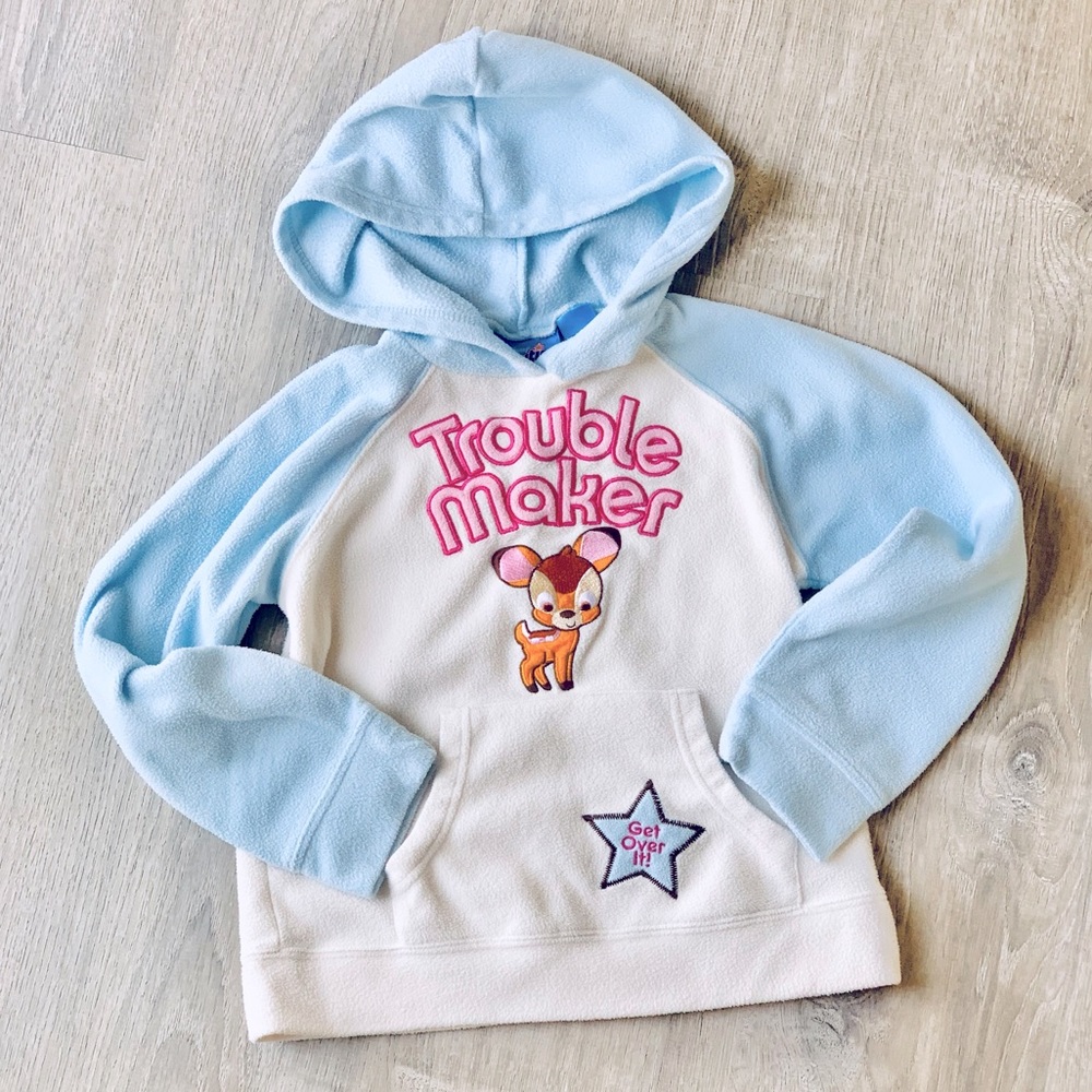 Disney Cuties Girls Fleece Hoodie Bambi Medium 7/8